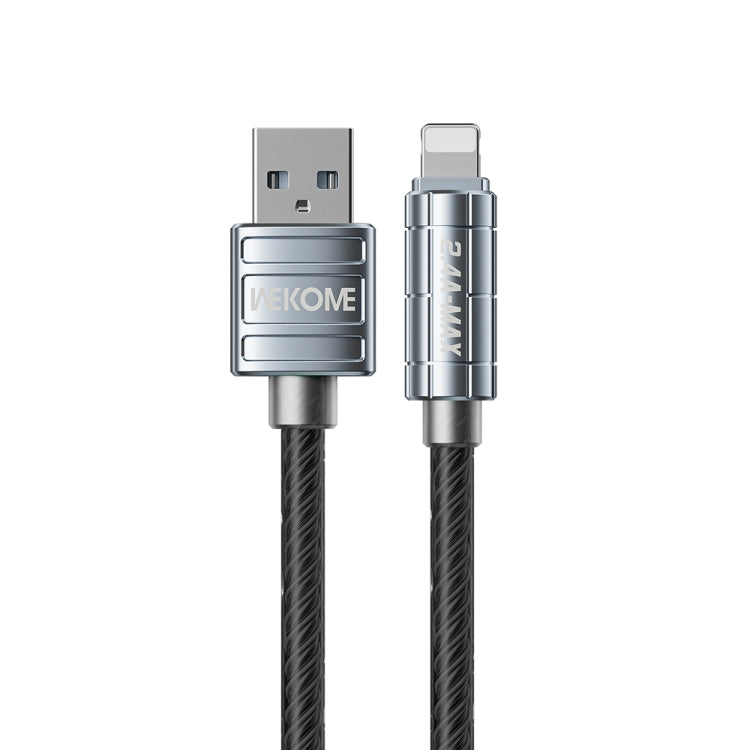 WK WDC-203i 2.4A USB to 8 Pin Data Cable, Length: 1m(Black) - HoMEdemic™ 