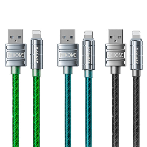 WK WDC-203i 2.4A USB to 8 Pin Data Cable, Length: 1m(Green) - HoMEdemic™ 