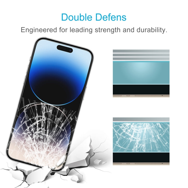 For iPhone 15 Plus / 15 Pro Max 0.26mm 9H 2.5D High Aluminum Tempered Glass Film - HoMEdemic™ 