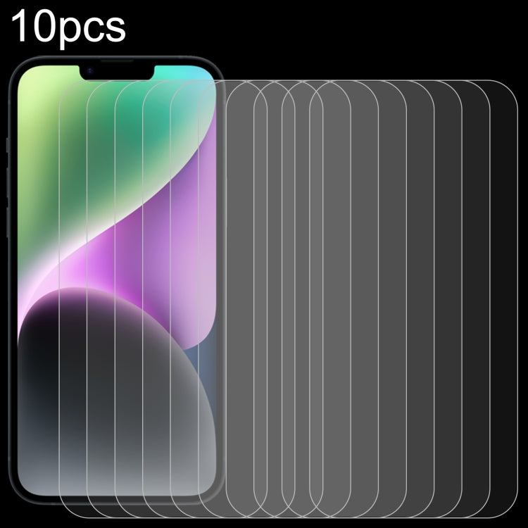 For iPhone 15 / 15 Pro 10pcs 0.26mm 9H 2.5D High Aluminum Tempered Glass Film - HoMEdemic™ 