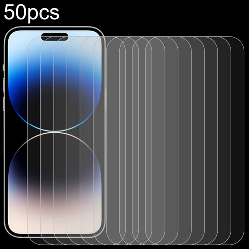 For iPhone 15 Plus / 15 Pro Max 50pcs 0.26mm 9H 2.5D High Aluminum Tempered Glass Film - HoMEdemic™ 