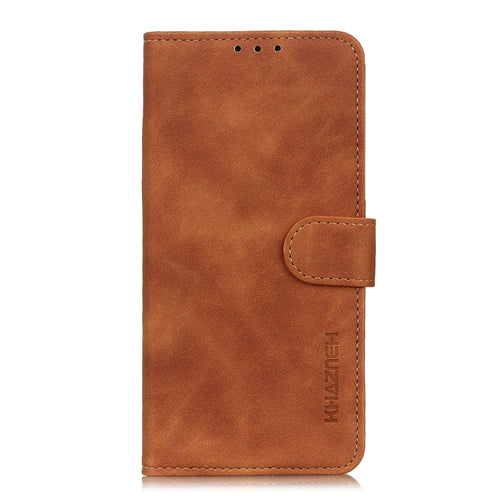 For iPhone 15 Pro Max KHAZNEH Retro Texture Leather Phone Case(Brown) - HoMEdemic™ 