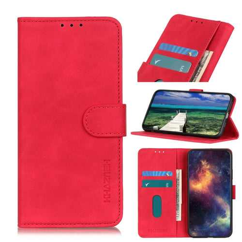 For iPhone 15 Pro Max KHAZNEH Retro Texture Leather Phone Case(Red) - HoMEdemic™ 