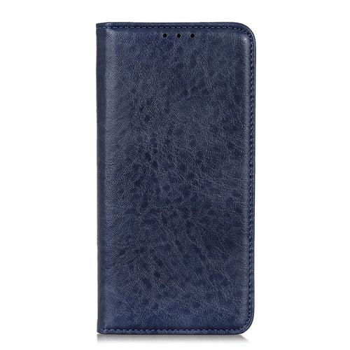 For iPhone 15 Pro Max Magnetic Crazy Horse Texture Horizontal Flip Leather Phone Case(Blue) - HoMEdemic™ 