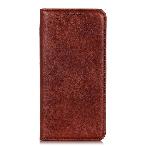 For iPhone 15 Pro Max Magnetic Crazy Horse Texture Horizontal Flip Leather Phone Case(Brown) - HoMEdemic™ 