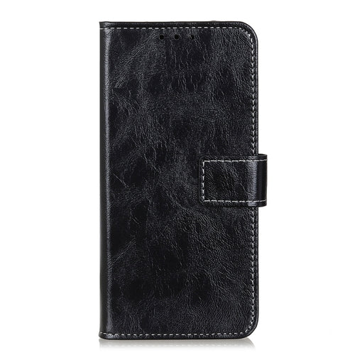 For iPhone 15 Pro Max Retro Crazy Horse Texture Horizontal Flip Leather Phone Case(Black) - HoMEdemic™ 