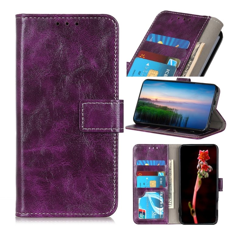 For iPhone 15 Pro Retro Crazy Horse Texture Horizontal Flip Leather Phone Case(Purple) - HoMEdemic™ 