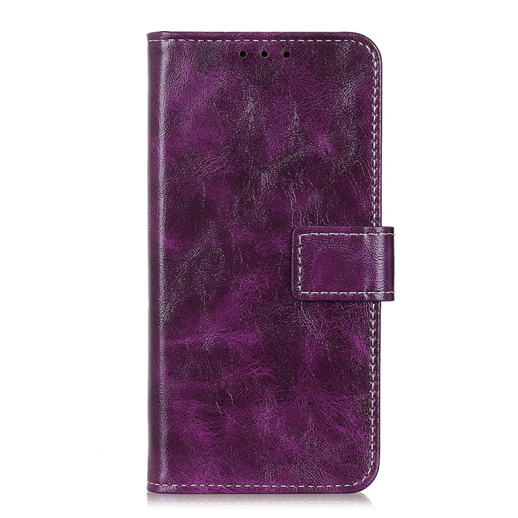 For iPhone 15 Pro Retro Crazy Horse Texture Horizontal Flip Leather Phone Case(Purple) - HoMEdemic™ 