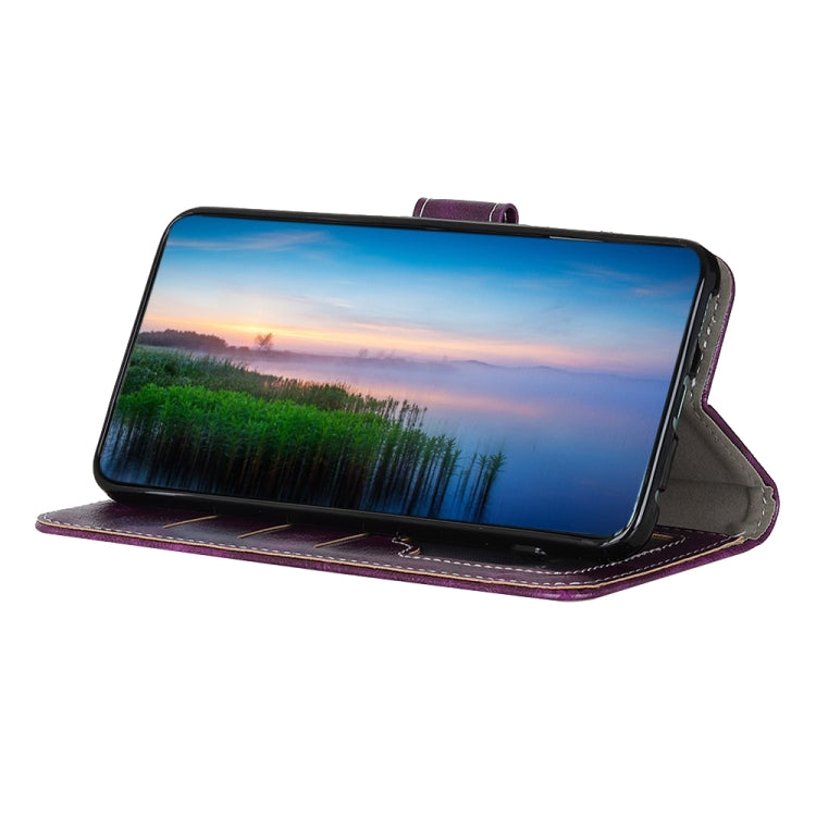 For iPhone 15 Pro Retro Crazy Horse Texture Horizontal Flip Leather Phone Case(Purple) - HoMEdemic™ 