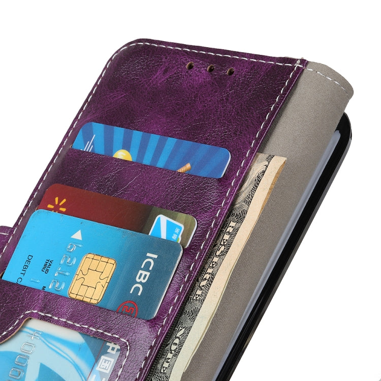 For iPhone 15 Pro Retro Crazy Horse Texture Horizontal Flip Leather Phone Case(Purple) - HoMEdemic™ 