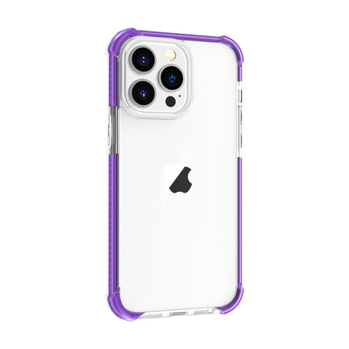 For iPhone 15 Pro Max Four-corner Shockproof TPU + Acrylic Phone Case(Purple) - HoMEdemic™ 