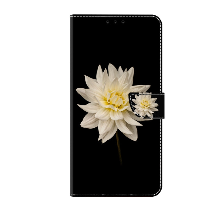 For iPhone 15 Pro Crystal 3D Shockproof Protective Leather Phone Case(White Flower) - HoMEdemic™ 