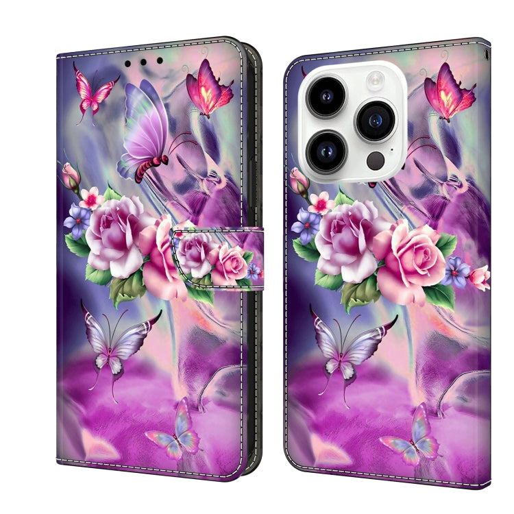 For iPhone 15 Pro Crystal 3D Shockproof Protective Leather Phone Case(Butterfly) - HoMEdemic™ 