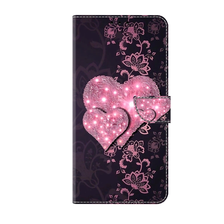 For iPhone 15 Pro Crystal 3D Shockproof Protective Leather Phone Case(Lace Love) - HoMEdemic™ 