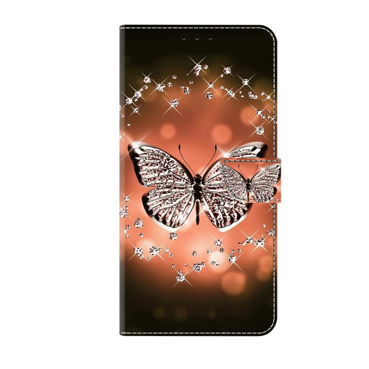 For iPhone 15 Pro Crystal 3D Shockproof Protective Leather Phone Case(Crystal Butterfly) - HoMEdemic™ 