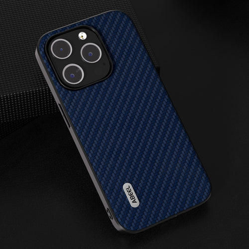 For iPhone 15 Pro Max ABEEL Carbon Fiber Texture Protective Phone Case(Dark Blue) - HoMEdemic™ 