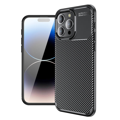 For iPhone 15 Pro Max Carbon Fiber Texture Shockproof TPU Phone Case(Black) - HoMEdemic™ 