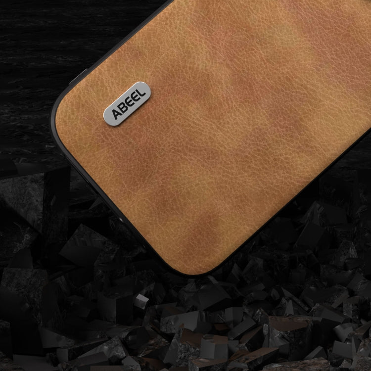 For iPhone 15 Pro ABEEL Retro Litchi Texture PU Phone Case(Brown) - HoMEdemic™ 