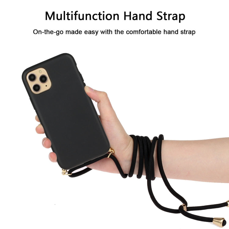 For iPhone 15 Pro Wheat Straw Material + TPU Phone Case with Lanyard(Black) - HoMEdemic™ 