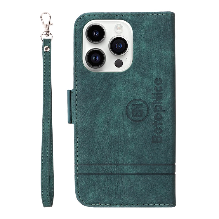 For iPhone 15 Pro Max BETOPNICE Dual-side Buckle Leather Phone Case(Green) - HoMEdemic™ 