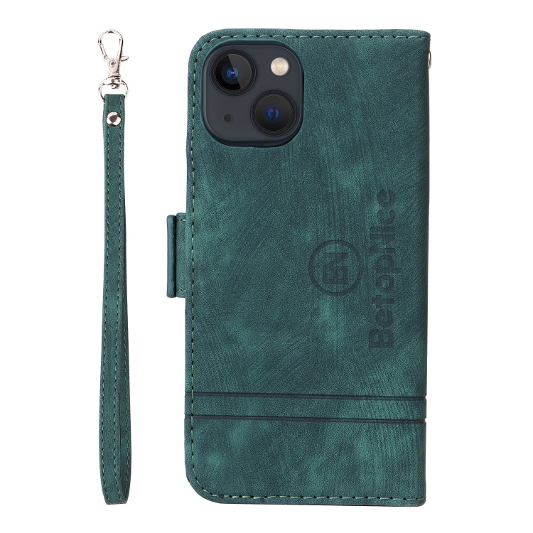 For iPhone 15 Plus BETOPNICE Dual-side Buckle Leather Phone Case(Green) - HoMEdemic™ 