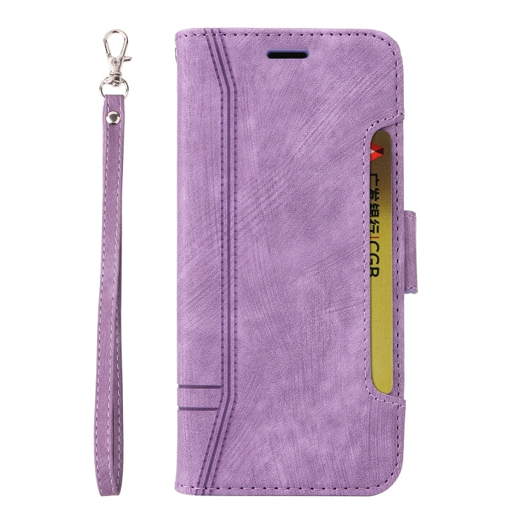 For iPhone 15 Plus BETOPNICE Dual-side Buckle Leather Phone Case(Purple) - HoMEdemic™ 