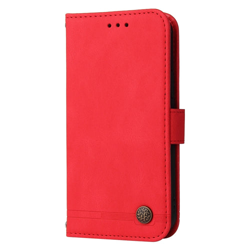 For iPhone 15 Pro Max Skin Feel Life Tree Leather Phone Case(Red) - HoMEdemic™ 