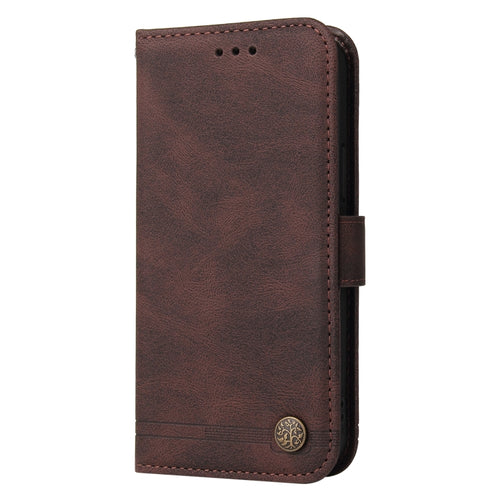 For iPhone 15 Pro Max Skin Feel Life Tree Leather Phone Case(Brown) - HoMEdemic™ 