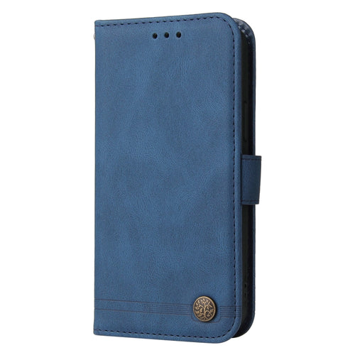 For iPhone 15 Pro Max Skin Feel Life Tree Leather Phone Case(Blue) - HoMEdemic™ 