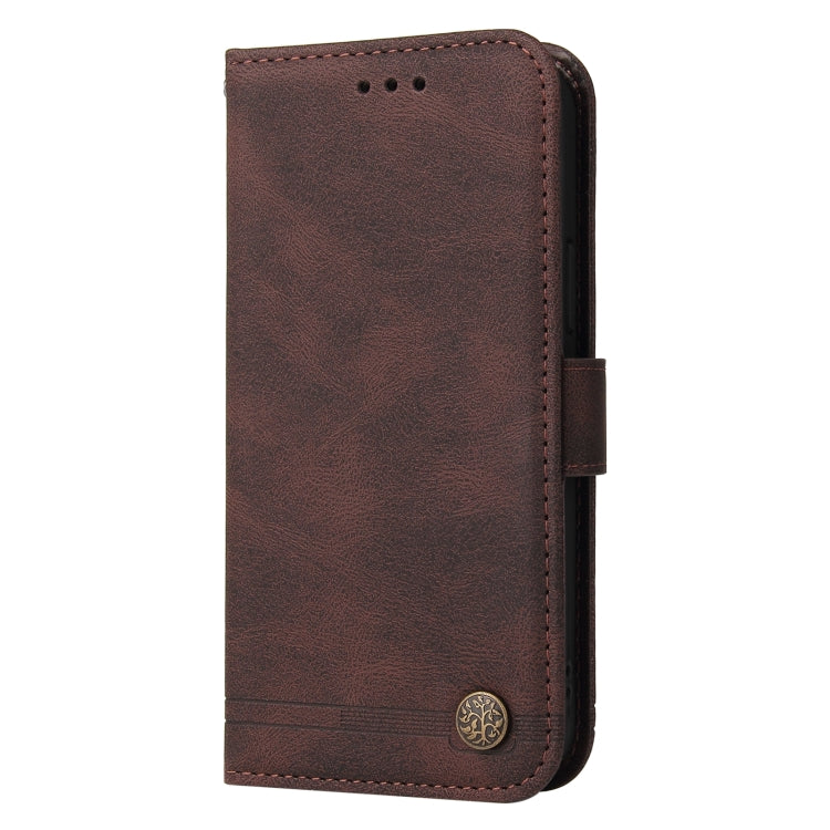 For iPhone 15 Pro Skin Feel Life Tree Leather Phone Case(Brown) - HoMEdemic™ 