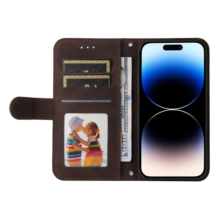For iPhone 15 Pro Skin Feel Life Tree Leather Phone Case(Brown) - HoMEdemic™ 