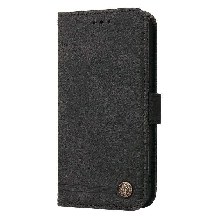 For iPhone 15 Pro Skin Feel Life Tree Leather Phone Case(Black) - HoMEdemic™ 