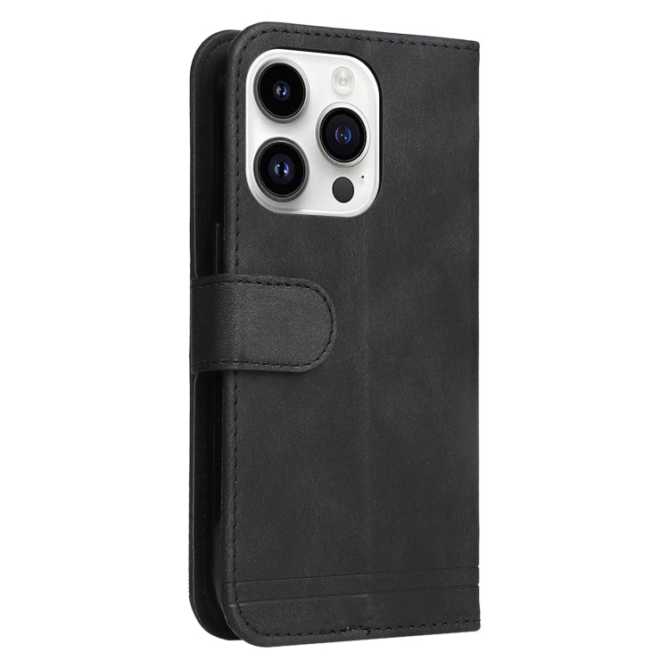 For iPhone 15 Pro Skin Feel Life Tree Leather Phone Case(Black) - HoMEdemic™ 