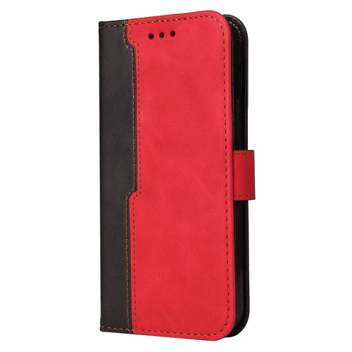 For iPhone 15 Pro Max Stitching-color Leather Phone Case(Red) - HoMEdemic™ 