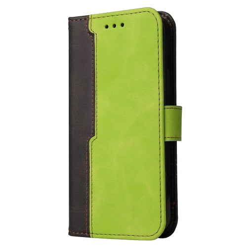 For iPhone 15 Pro Max Stitching-color Leather Phone Case(Green) - HoMEdemic™ 