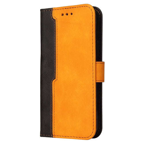 For iPhone 15 Pro Max Stitching-color Leather Phone Case(Orange) - HoMEdemic™ 