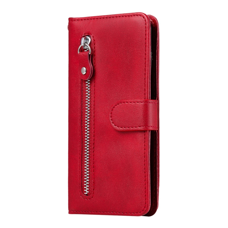 For iPhone 15 Pro Fashion Calf Texture Zipper Leather Phone Case(Red) - HoMEdemic™ 