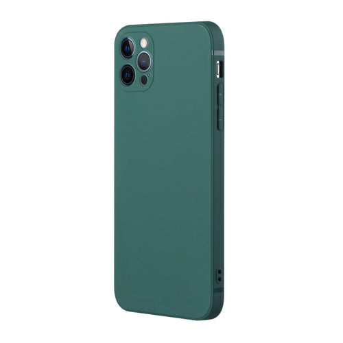 For iPhone 15 Pro Max Straight Edge Solid Color TPU Shockproof Phone Case(Dark Green) - HoMEdemic™ 