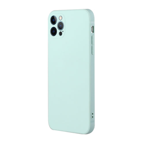 For iPhone 15 Pro Max Straight Edge Solid Color TPU Shockproof Phone Case(Light Cyan) - HoMEdemic™ 