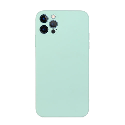 For iPhone 15 Pro Max Straight Edge Solid Color TPU Shockproof Phone Case(Light Cyan) - HoMEdemic™ 