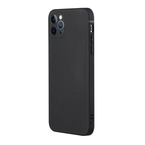 For iPhone 15 Pro Max Straight Edge Solid Color TPU Shockproof Phone Case(Black) - HoMEdemic™ 