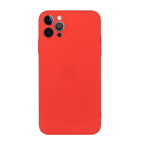 For iPhone 15 Pro Max Straight Edge Solid Color TPU Shockproof Phone Case(Red) - HoMEdemic™ 