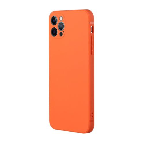 For iPhone 15 Pro Max Straight Edge Solid Color TPU Shockproof Phone Case(Orange) - HoMEdemic™ 