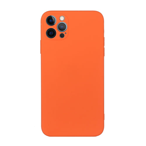 For iPhone 15 Pro Max Straight Edge Solid Color TPU Shockproof Phone Case(Orange) - HoMEdemic™ 