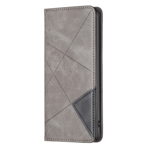 For iPhone 15 Pro Max Rhombus Texture Magnetic Leather Phone Case(Grey) - HoMEdemic™ 