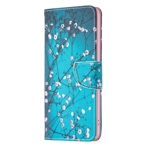 For iPhone 15 Pro Max Colored Drawing Pattern Leather Phone Case(Plum Blossom) - HoMEdemic™ 