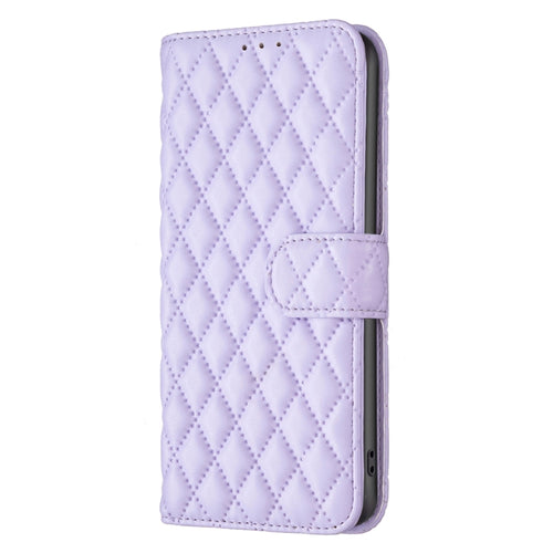 For iPhone 15 Pro Max Diamond Lattice Wallet Flip Leather Phone Case(Purple) - HoMEdemic™ 