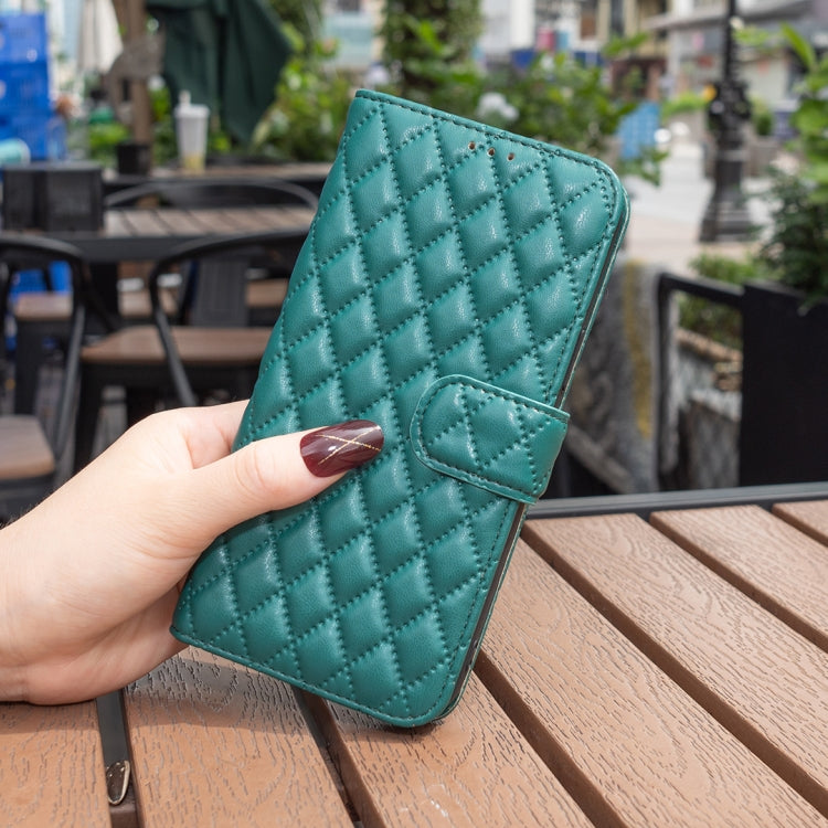 For iPhone 15 Pro Diamond Lattice Wallet Flip Leather Phone Case(Green) - HoMEdemic™ 