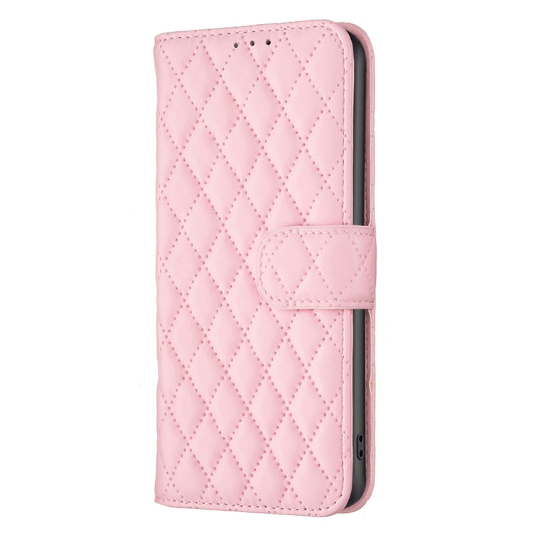 For iPhone 15 Pro Diamond Lattice Wallet Flip Leather Phone Case(Pink) - HoMEdemic™ 
