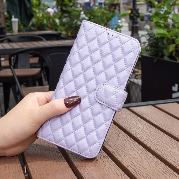 For iPhone 15 Pro Diamond Lattice Wallet Flip Leather Phone Case(Purple) - HoMEdemic™ 